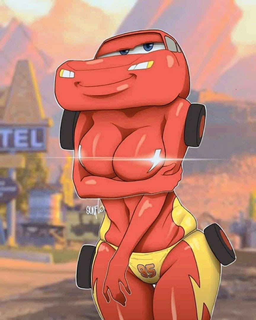 Хентай Большие сиськи,сука сисек не видно,тачки,молния,маквин, rule34