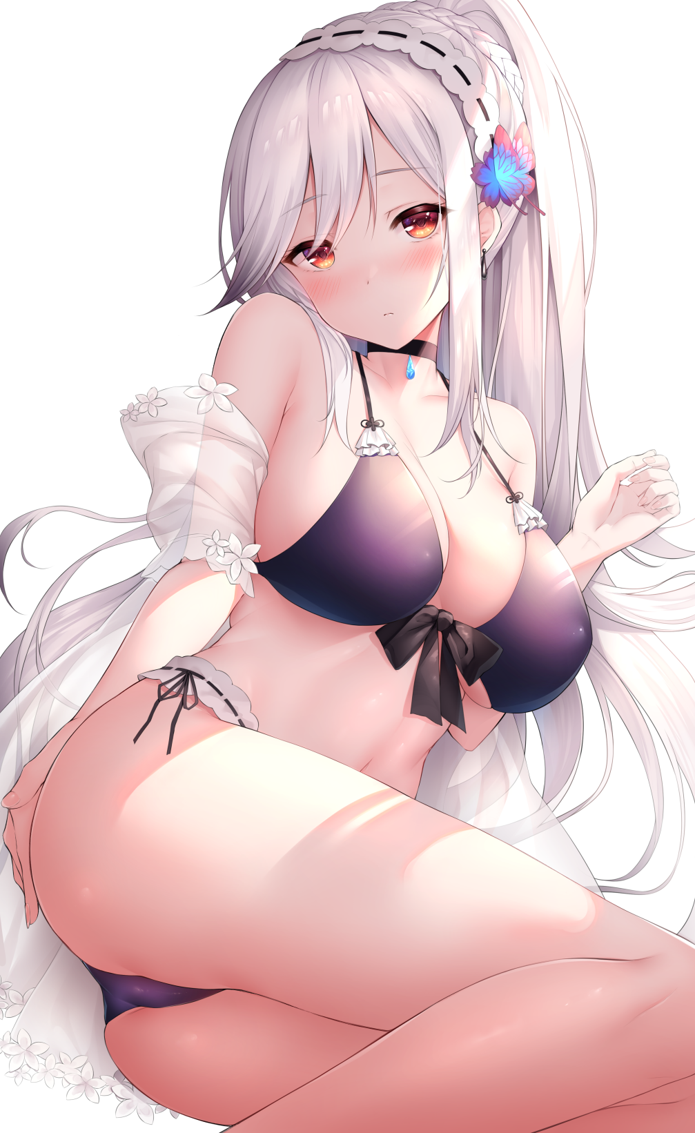 Хентай Аниме,Большие сиськи,длинные волосы,одна девочка,трусики,azur lane, rule34