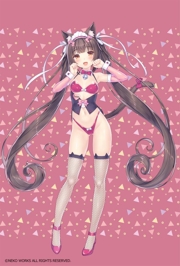 Хентай неко,длинные волосы,nekopara,в одежде,сука сисек не видно, rule34