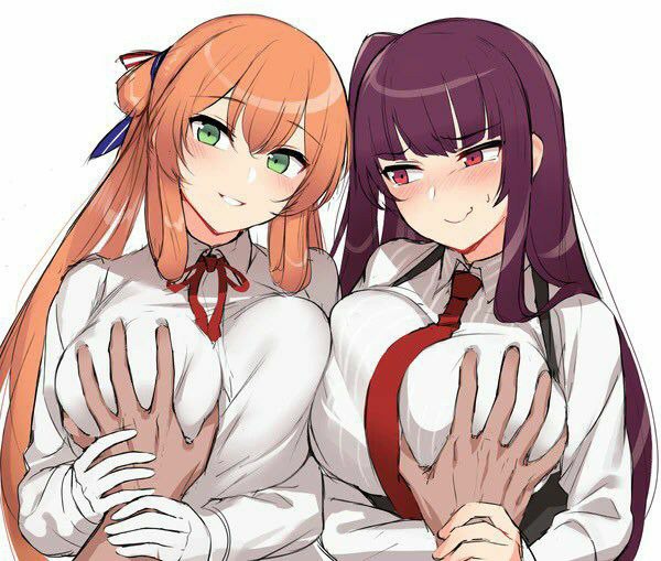 Хентай Аниме,Большие сиськи,длинные волосы,трогает сиськи, rule34