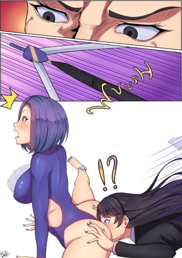 Хентай Аниме,хентай,две девочки,лединец,математика,циркуль, rule34