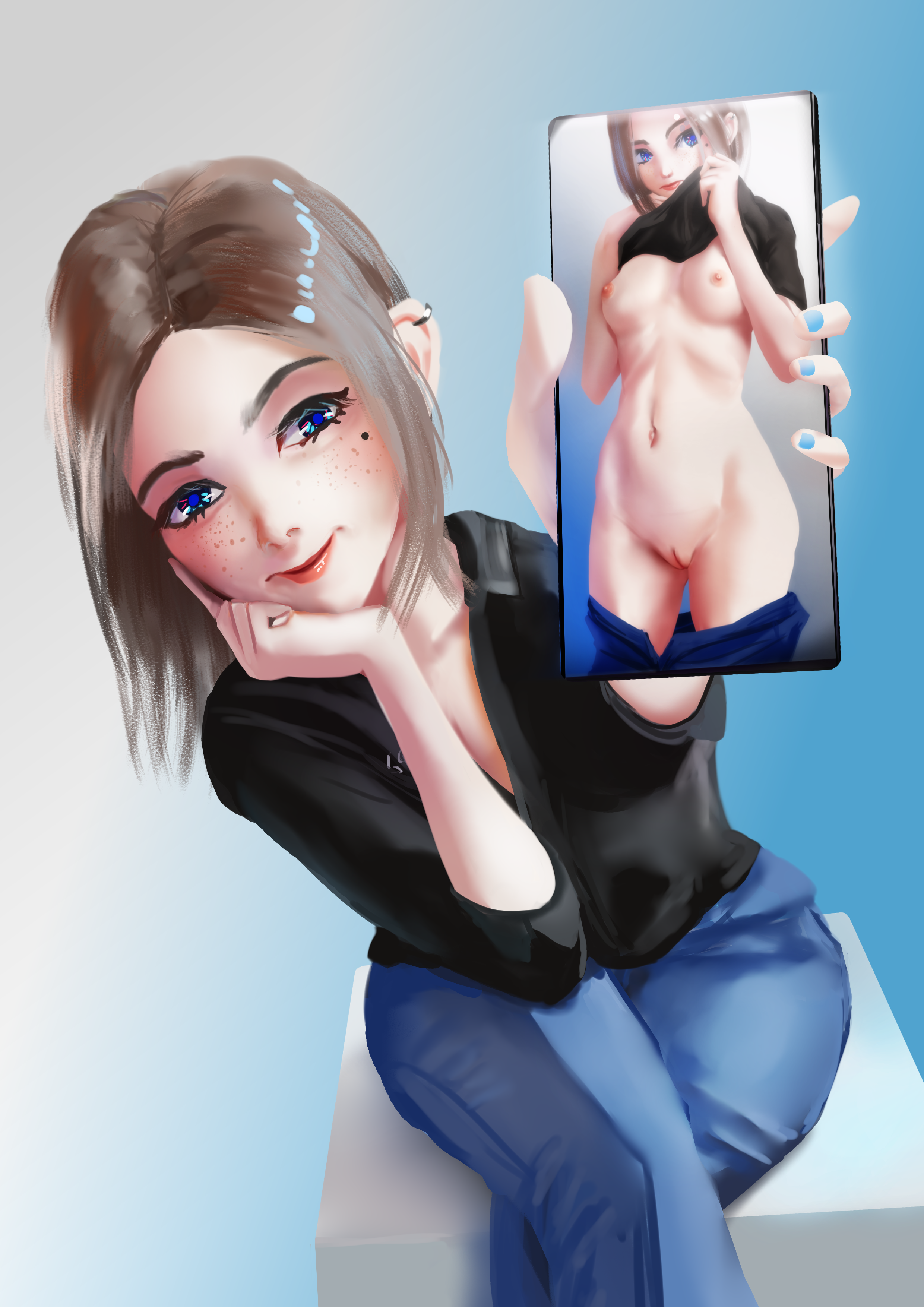 Хентай samsung sam,коричневые волосы,короткая стрижка,маленькие сиськи, rule34