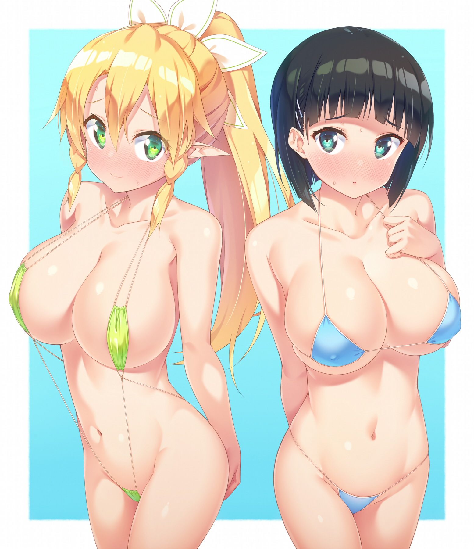 Хентай Большие сиськи,Большая жопа,Аниме,сука сисек не видно,купальники,sao,сао,sword art online, rule34