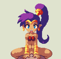 Хентай Gif,shantae,Большие сиськи,наездница,пиксель_арт,Сперма,Члены,сука сисек не видно, rule34