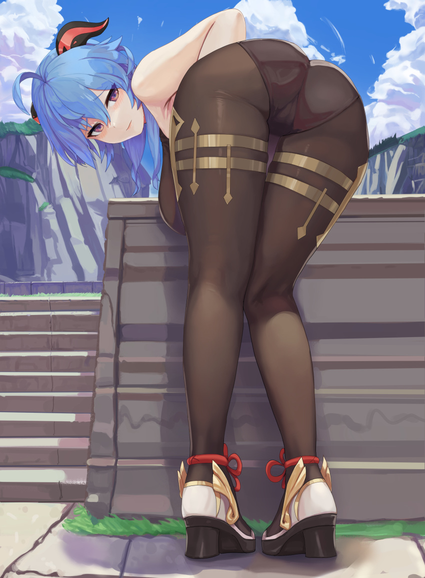 Хентай Большая жопа,вид сзади,genshin impact,ganyu,колготки, rule34