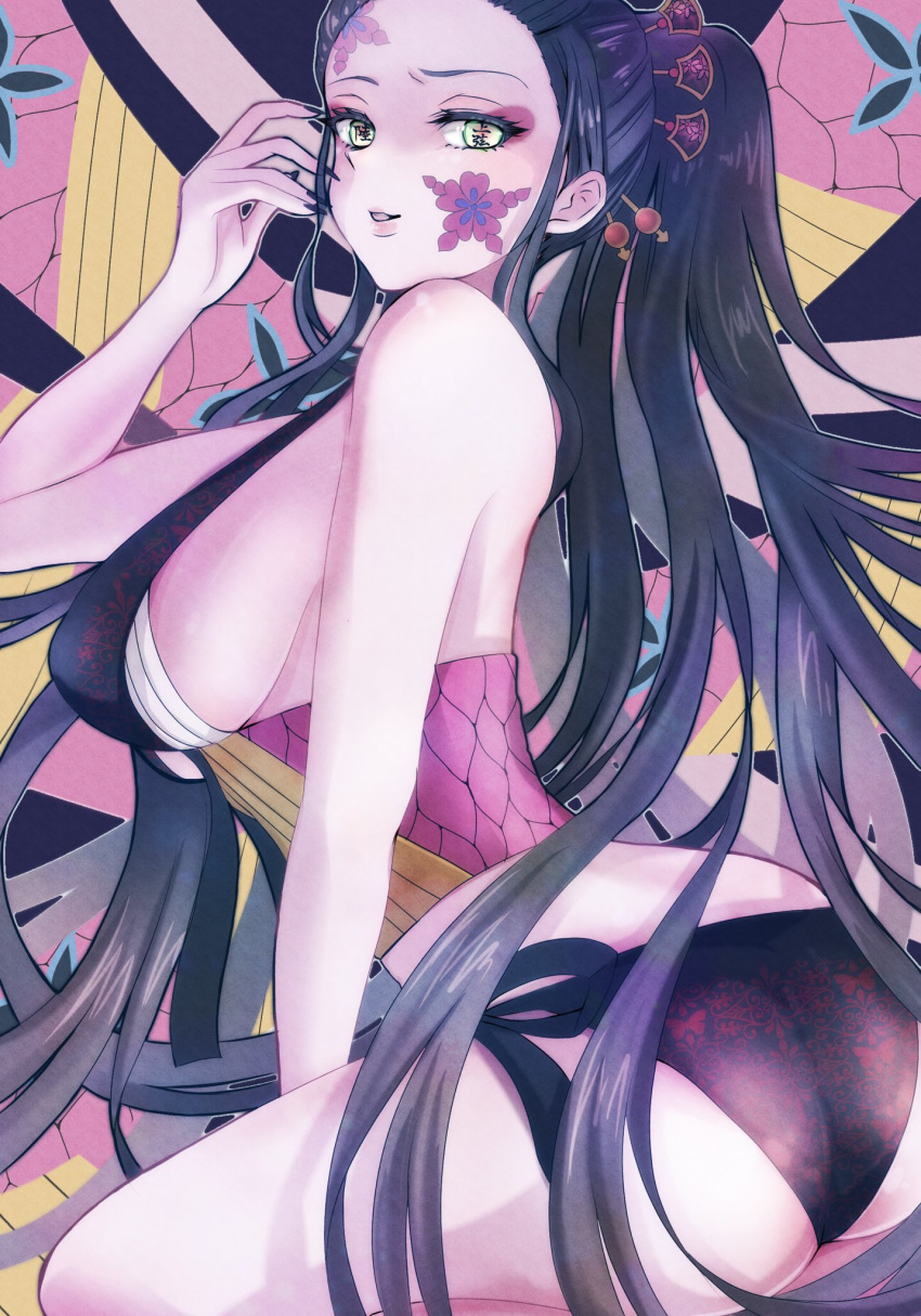 Хентай Большие сиськи,Большая жопа,нижнее бельё,клинок_рассекающий_демонов, rule34