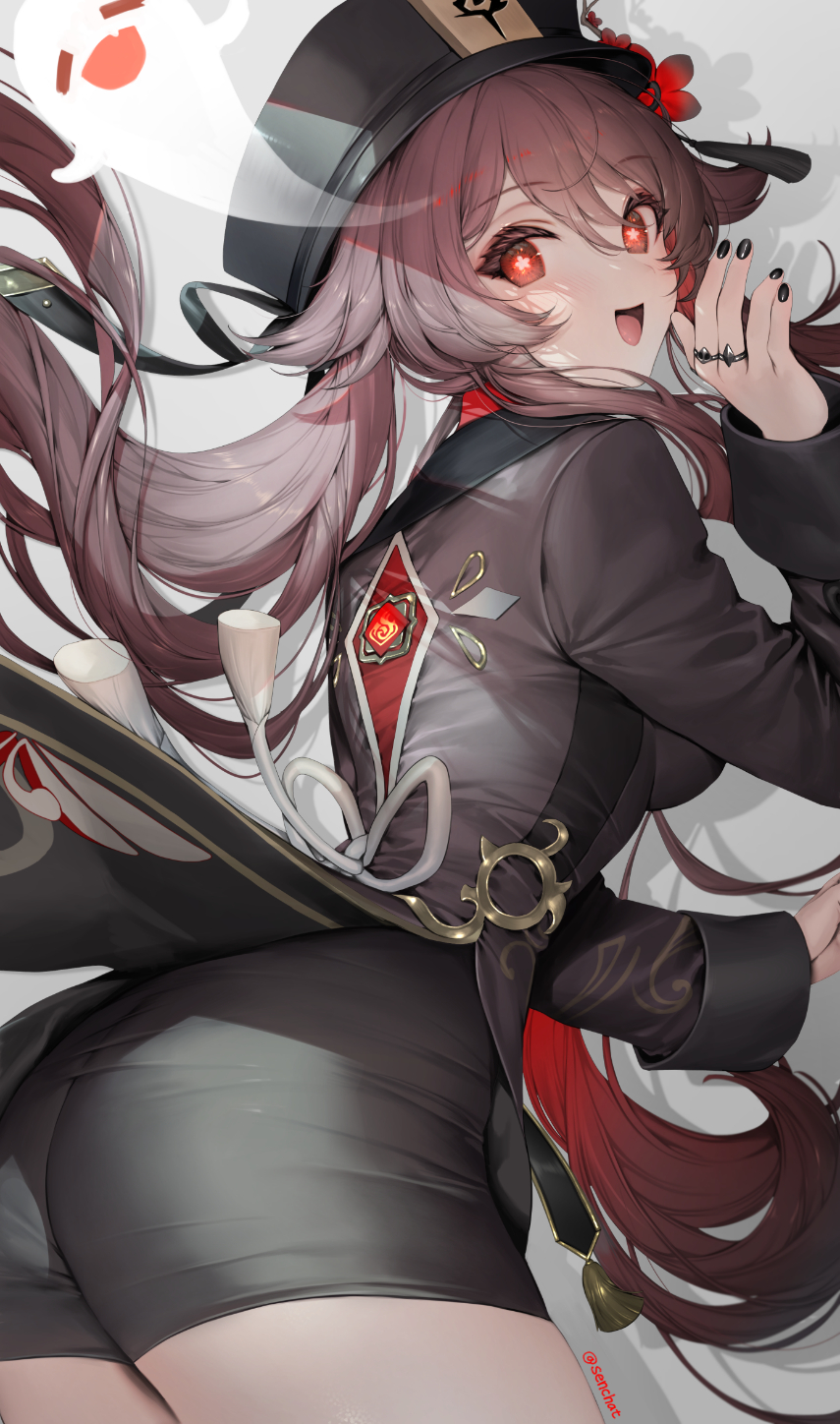 Хентай Большая жопа,в одежде,genshin impact,hu_tao, rule34