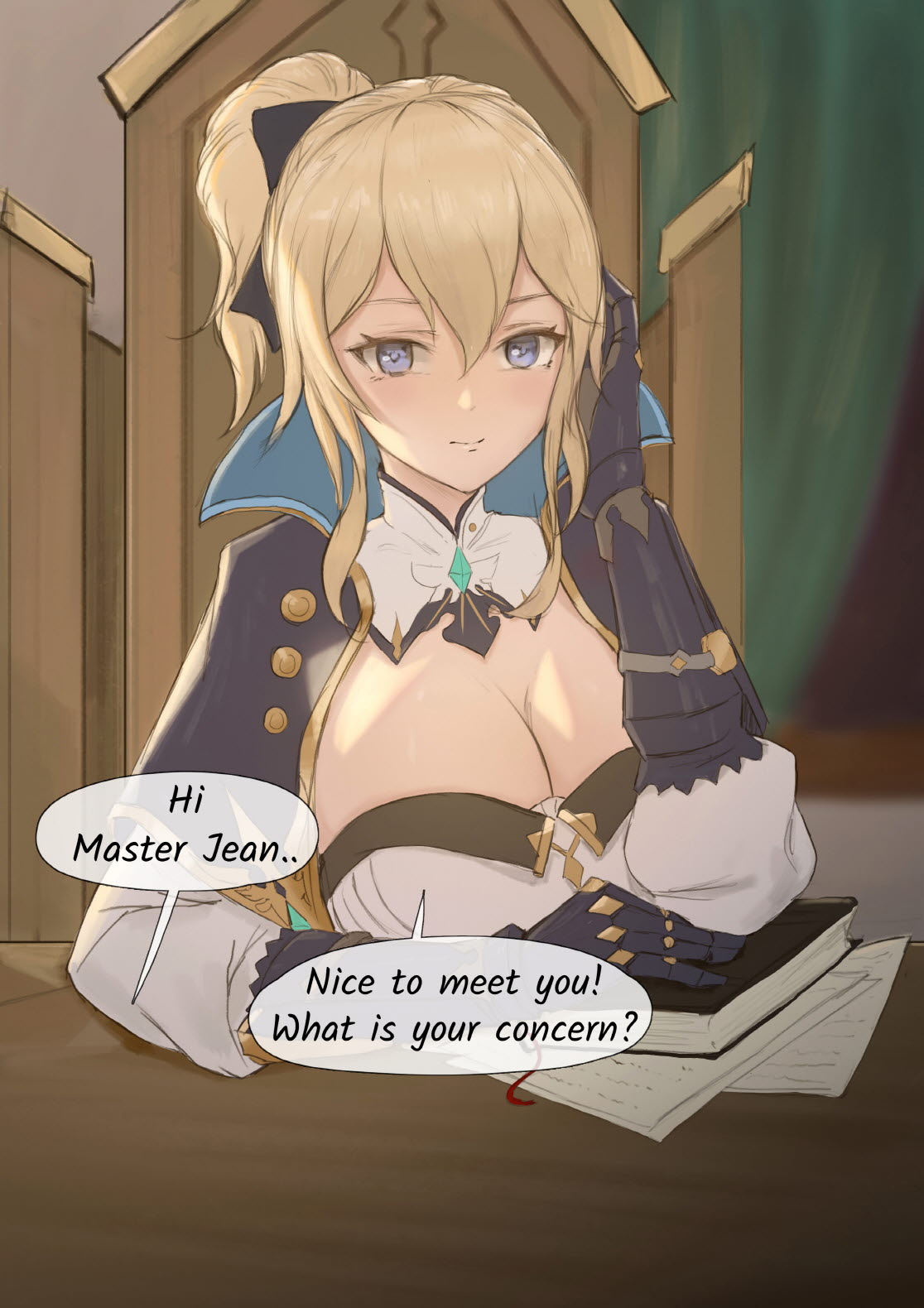 Хентай Большие сиськи,в одежде,genshin impact,комикс,jean_gunnhildr, rule34