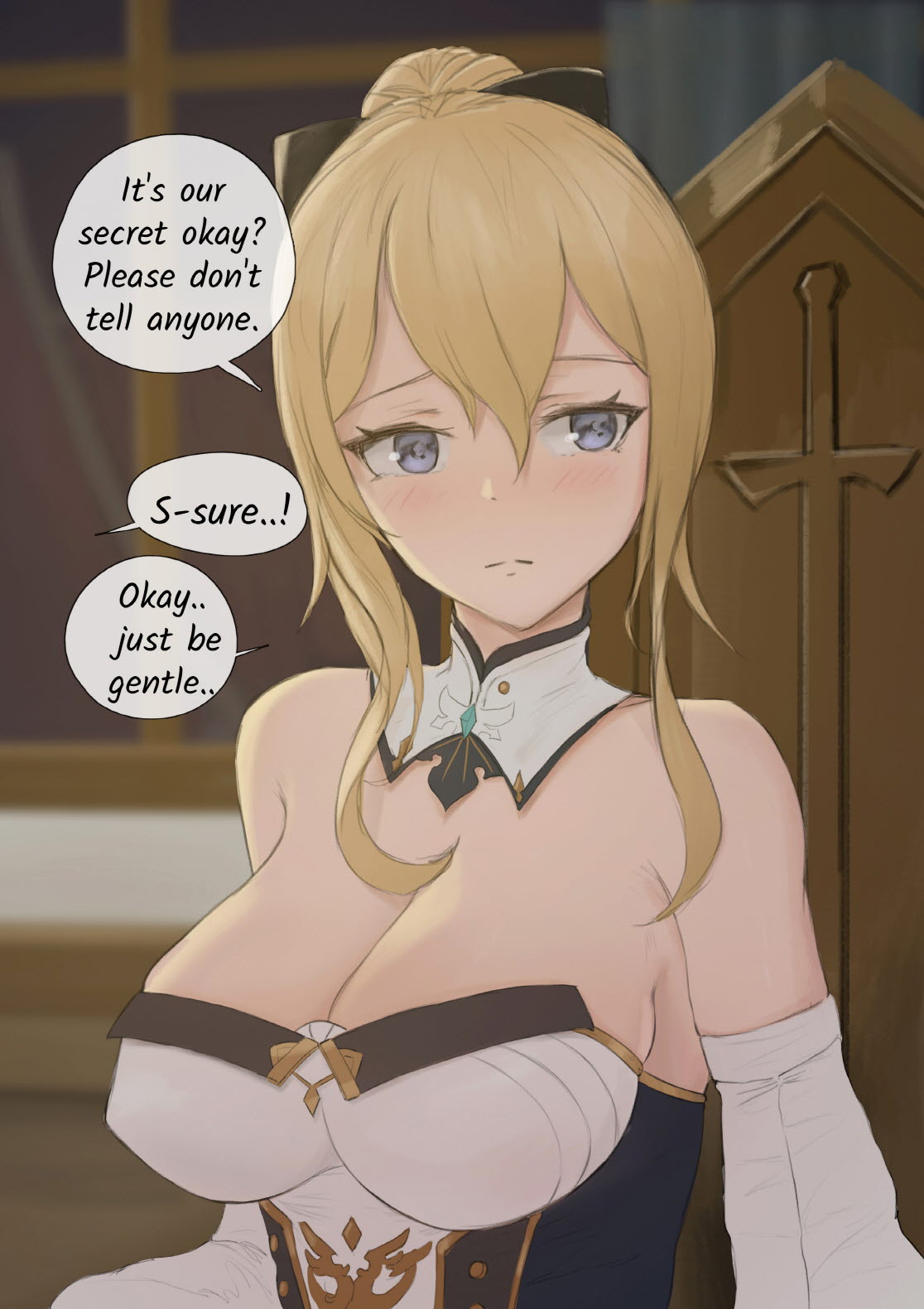 Хентай Большие сиськи,в одежде,genshin impact,комикс,jean_gunnhildr, rule34