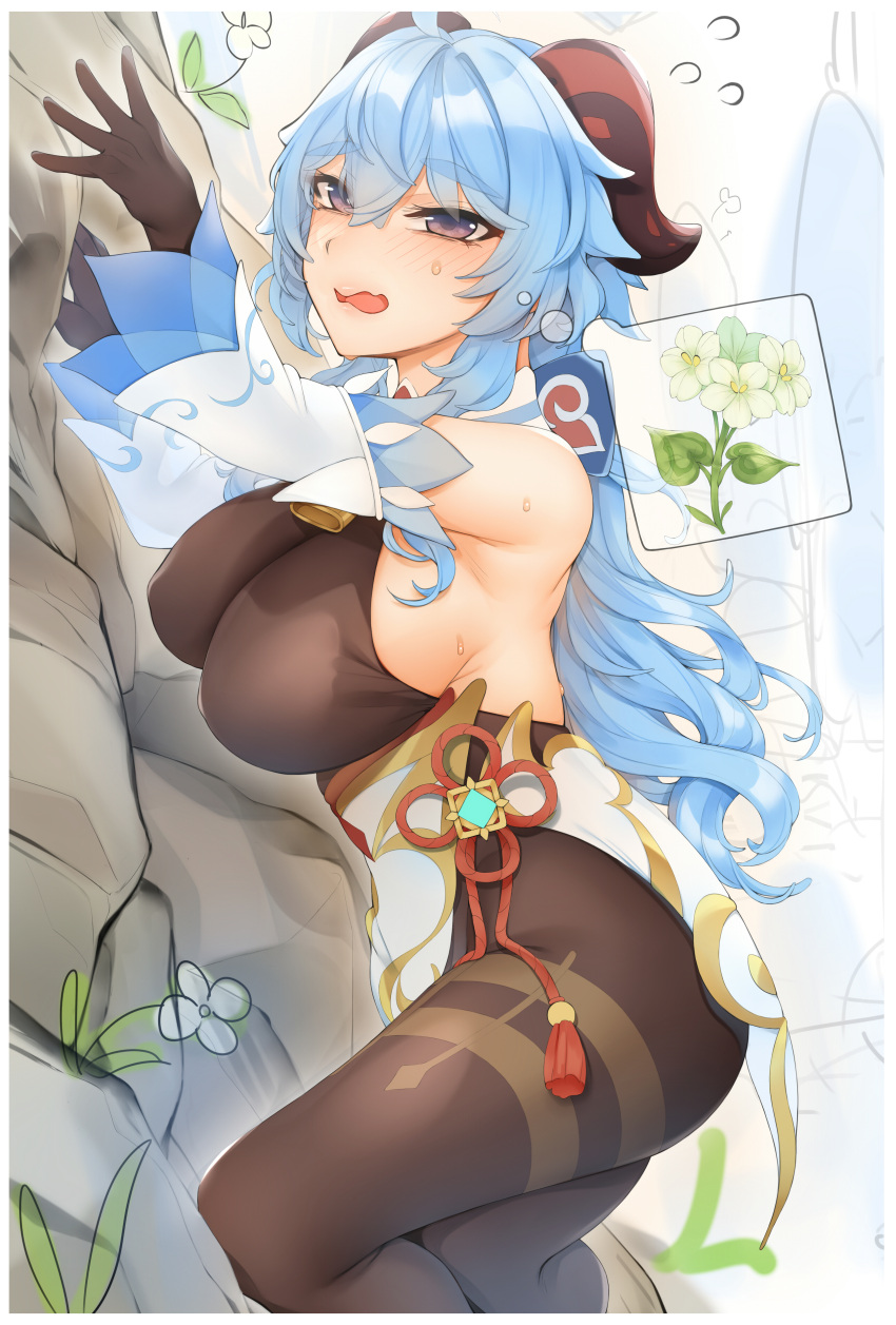 Хентай в одежде,genshin impact,комикс,колготки,ganyu, rule34