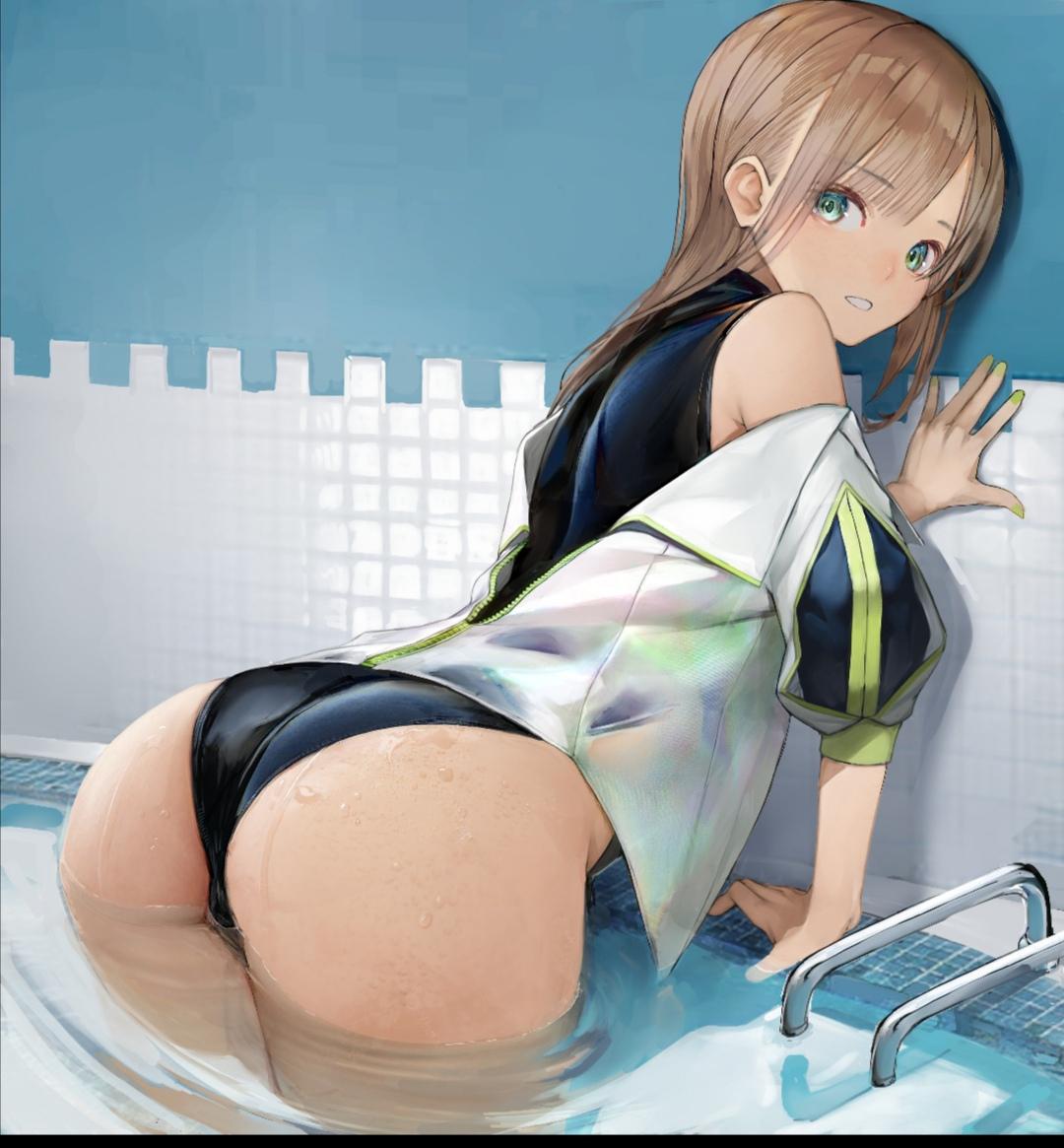 Хентай Аниме,милая,трусики,3d,эротика,слава_украине,попка,эстетика,бассейн, rule34