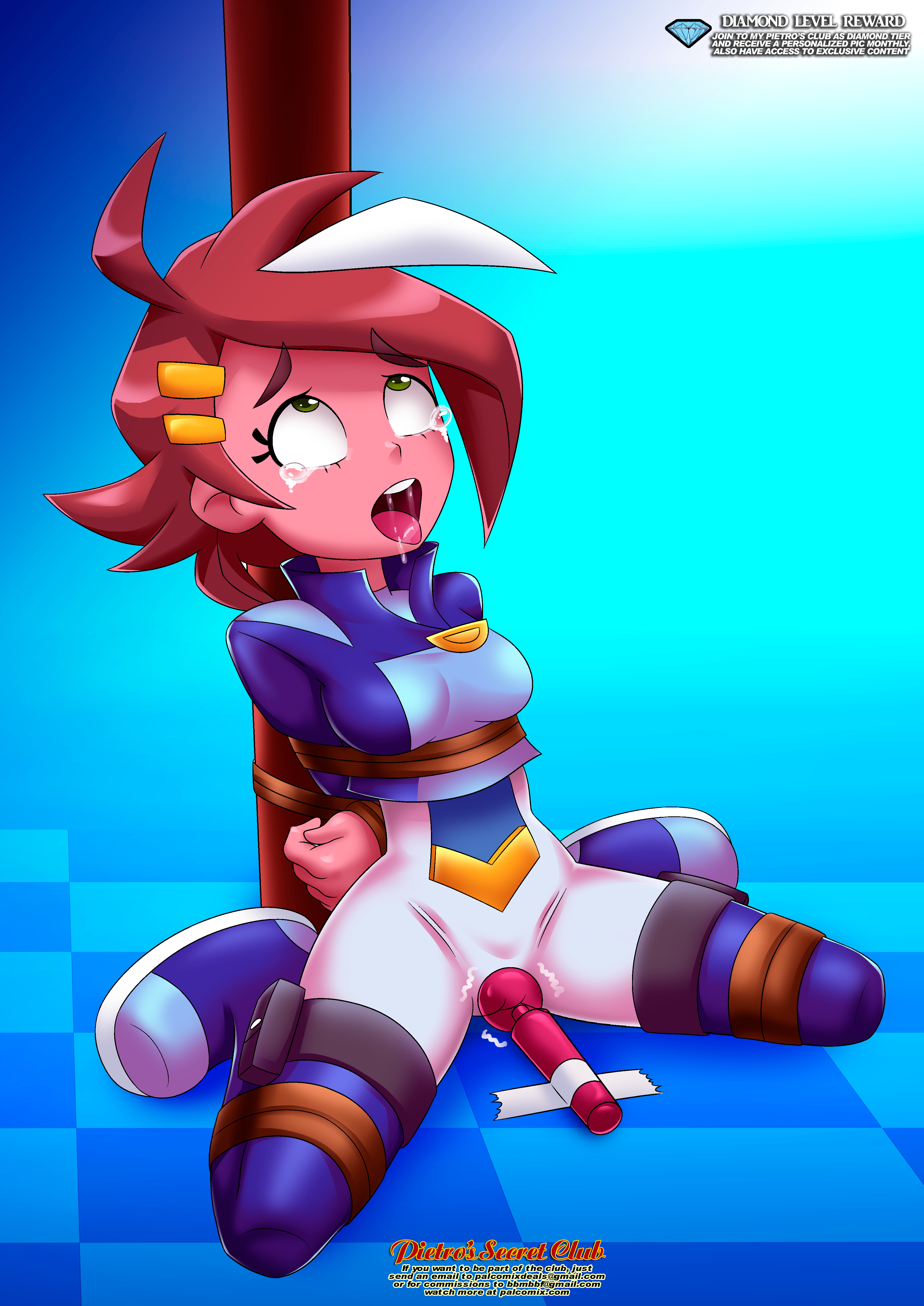 Хентай мастурбация,связывание,double_cross,zahra_sinclair,мулатка,вибратор, rule34