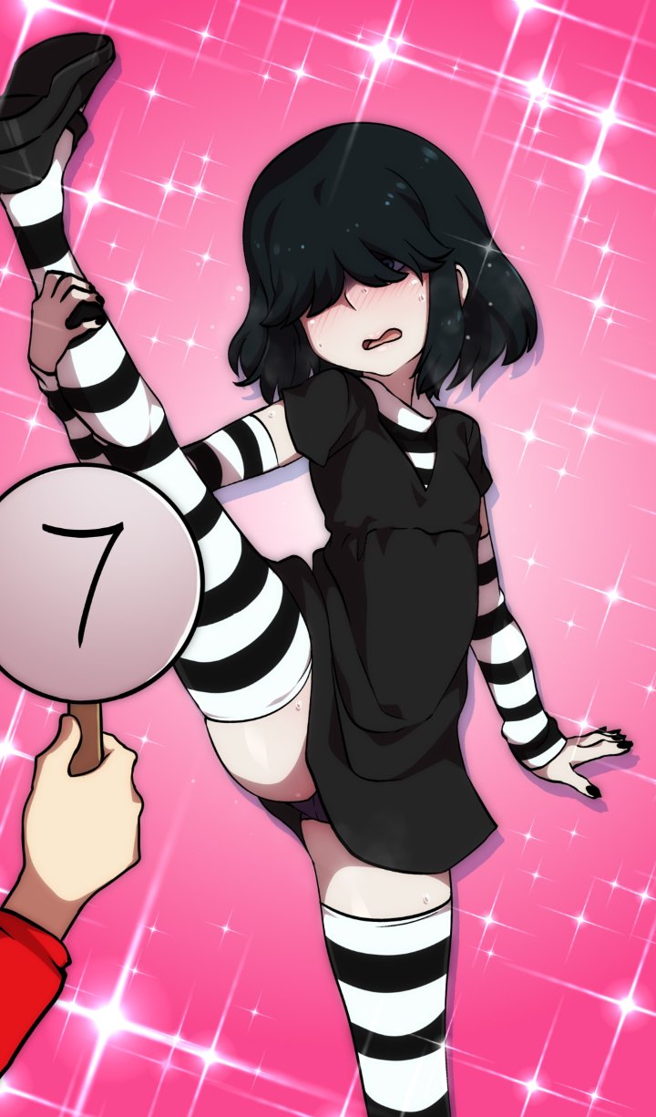 Хентай короткая стрижка,маленькие сиськи,мой_шумный_дом,трусики,чулки, rule34