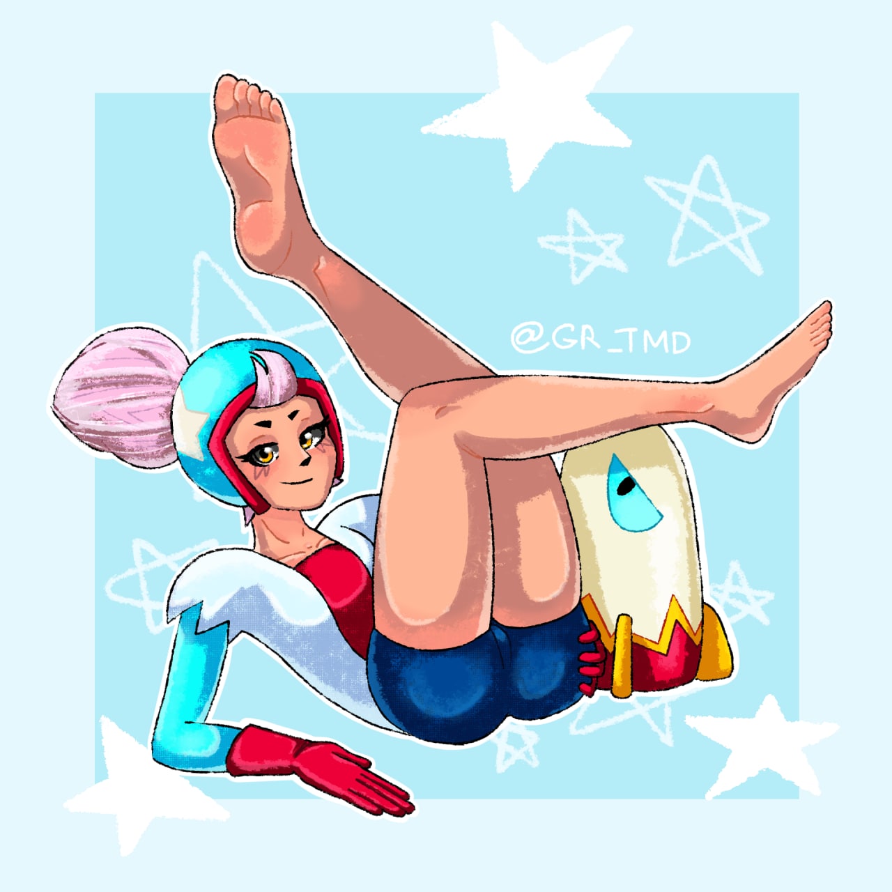 Хентай Большая жопа,2d,ножки,brawl stars,шорты,джанет__brawl_stars_, rule34