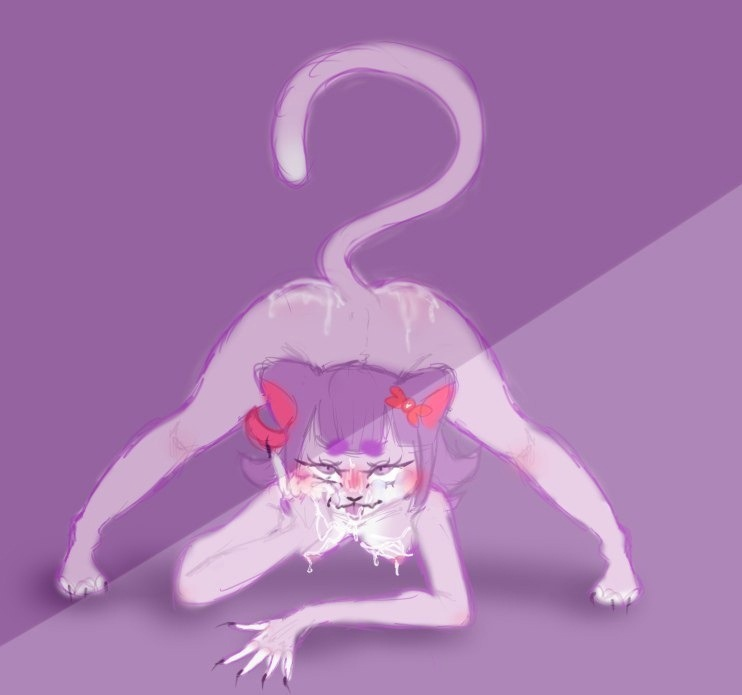 Хентай Большие сиськи,Сперма,короткая стрижка,стикеры_вконтакте,масюня,фиолетовые волосы,ножки,грудь,хвост,хвостик,кончил_в_рот,фиолетовые_глаза, rule34