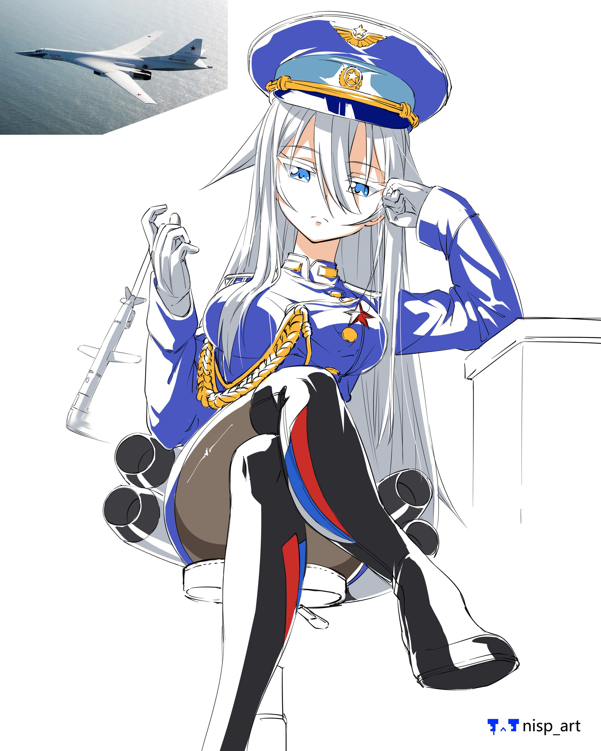 Хентай 2d,аниме телка,ту160,хуманизация,nisp_art,длинные волосы,белые_волосы, rule34