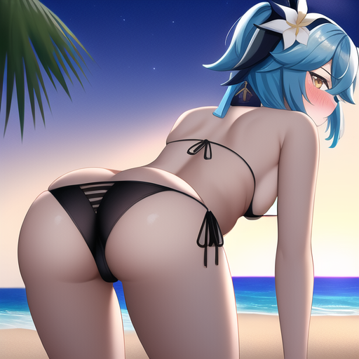 Хентай Большая жопа,короткая стрижка,genshin impact,купальники,нейросеть,eula,stable_diffusion,nai_diffusion, rule34