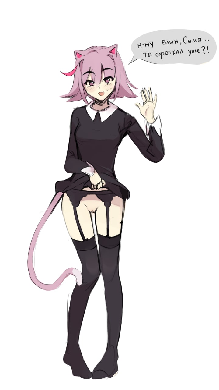 Хентай комикс,короткая стрижка,масюня,стикеры_вконтакте,фиолетовые волосы,чулки,юбочка,в одежде, rule34