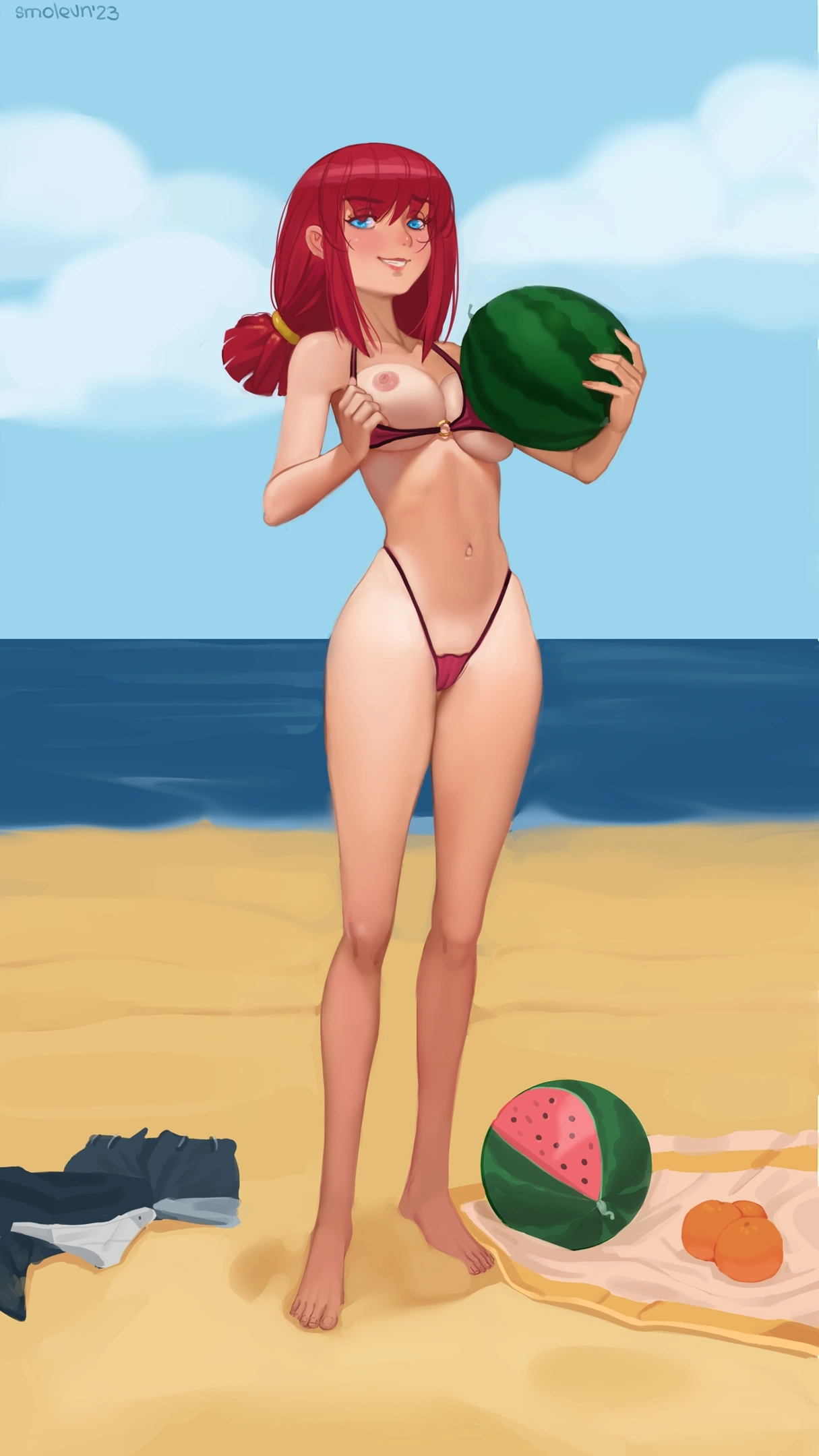 Хентай 2d,пляж,smolevn,ульяна_бесконечное_лето,арбузы, rule34