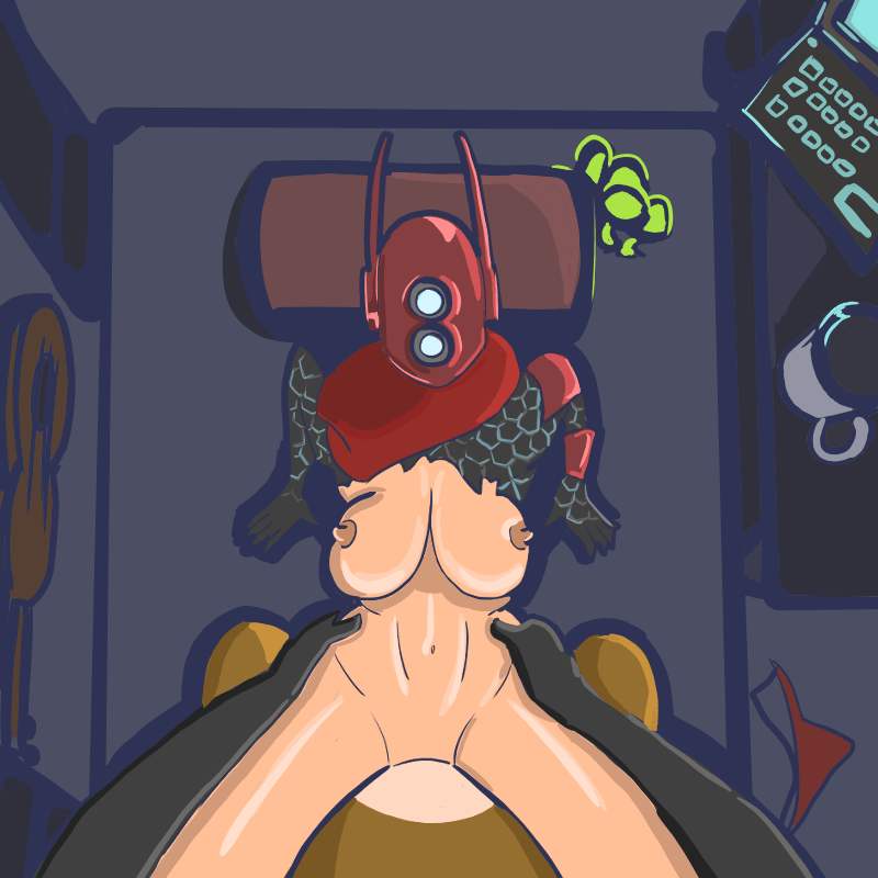 Хентай 2d,Gif,hentai,risk_of_rain,huntress,concept,big_ass., rule34