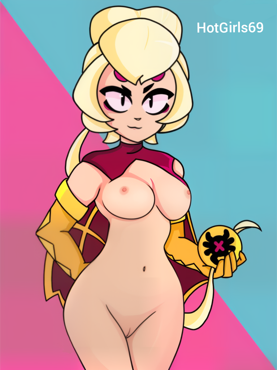 Хентай Большие сиськи,большие_ляжки,1girl,улыбка,красивая,полуголая,чарли,бравл_старс, rule34