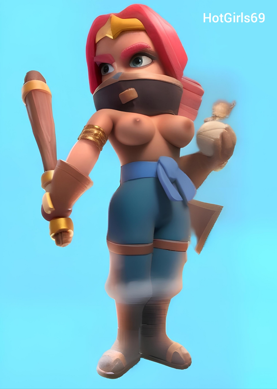 Хентай 1girl,клеш_рояль,clash_royale,clash_of_clans,босс_бандит, rule34