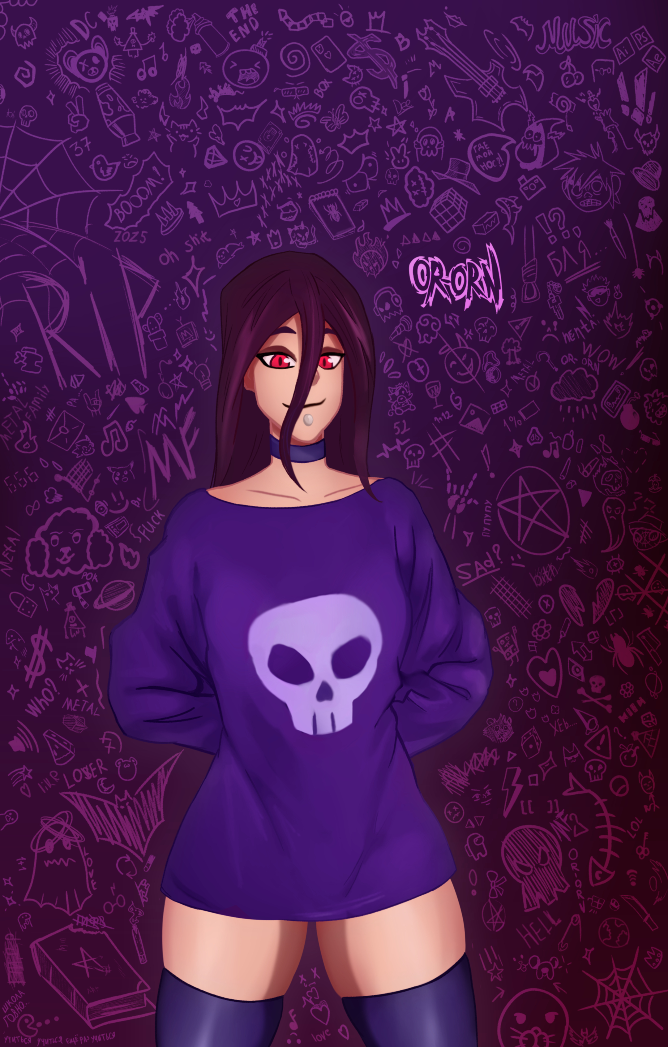 Хентай чулки,1girl,ляшки,без пизды,or_orn,metal_family,обои,метал_фемели,лив, rule34