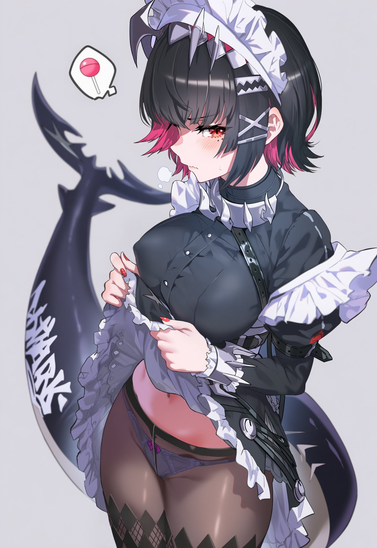 Хентай Большие сиськи,в одежде,трусики,колготки,zenless_zone_zero,ellen_joe, rule34