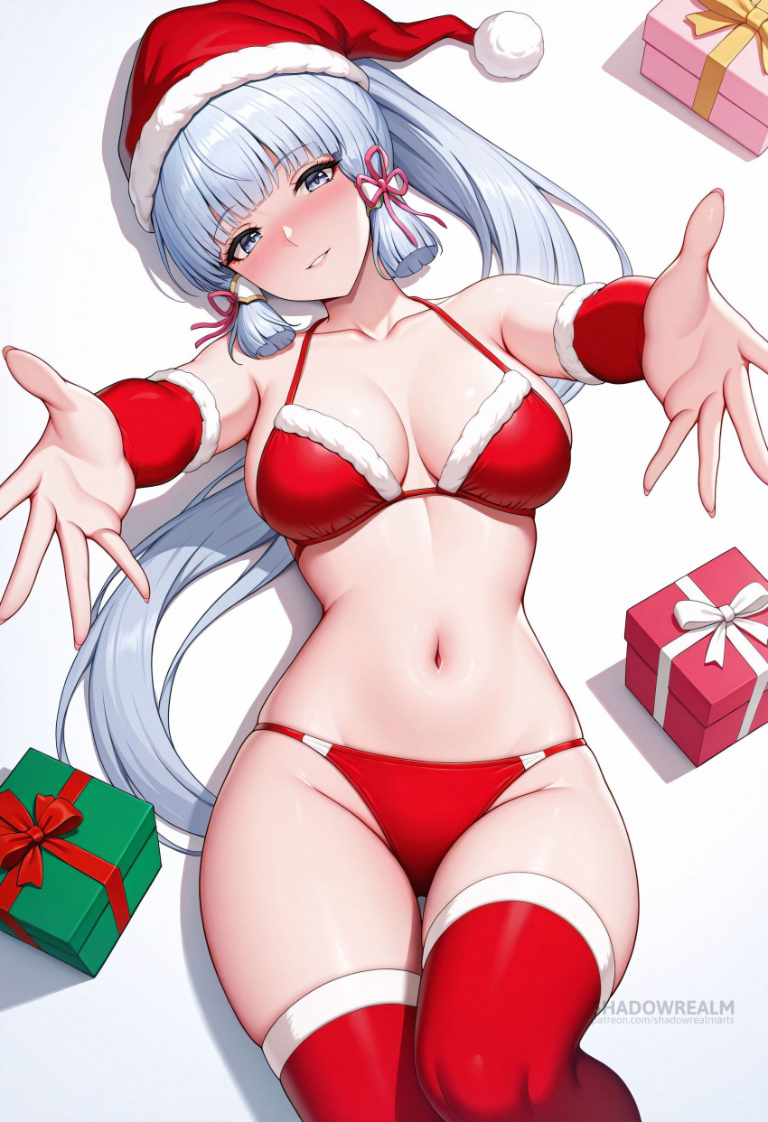 Хентай чулки,genshin impact,нейросеть,новый_год,kamisato_ayaka, rule34