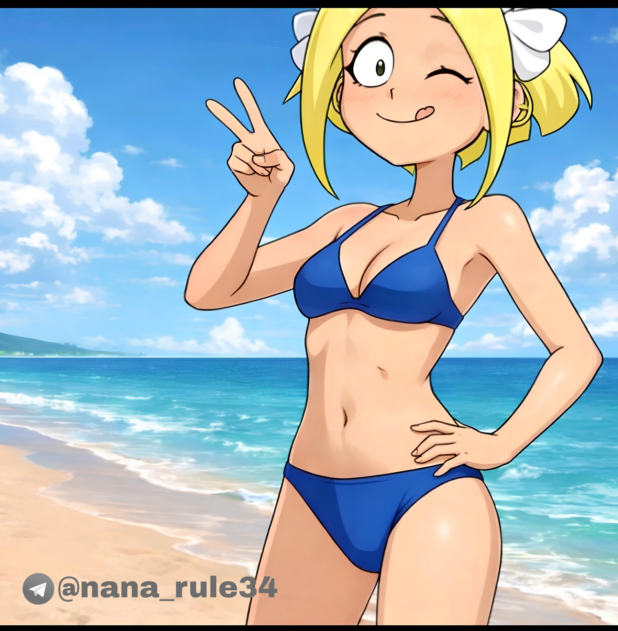 Хентай 1girl,2d,блондинка,купальники,нана_новаторы,новаторы,нана, rule34
