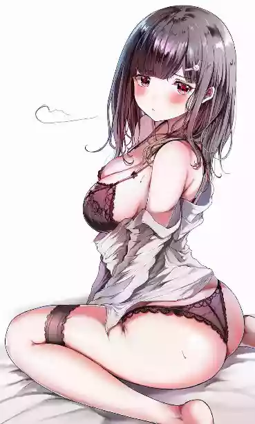 Аниме,Большая жопа,Большие сиськи,длинные волосы,нижнее бельё,хентай,