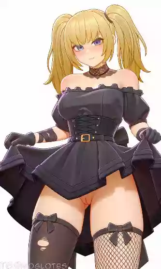 длинные волосы,пизда,нейросеть,юбочка,блондинка,grok,ani_grok,