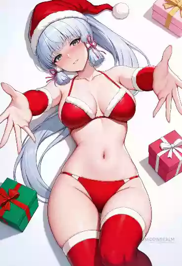 чулки,genshin impact,нейросеть,новый_год,kamisato_ayaka,