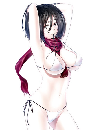 Хентай Большие сиськи,Большая жопа,Аниме,атака титанов,атака на жопу микасы, rule34